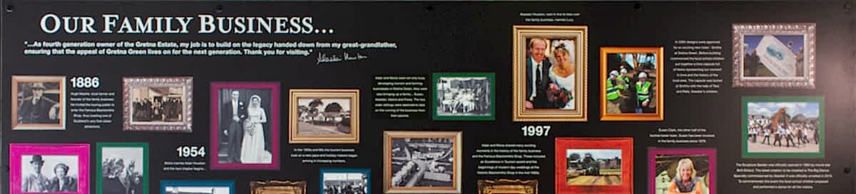Our Family Business Wall at Gretna Green